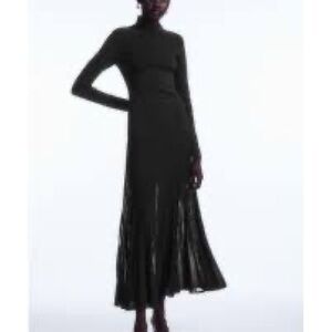 NWT Black Pleated Cos Dress Size S